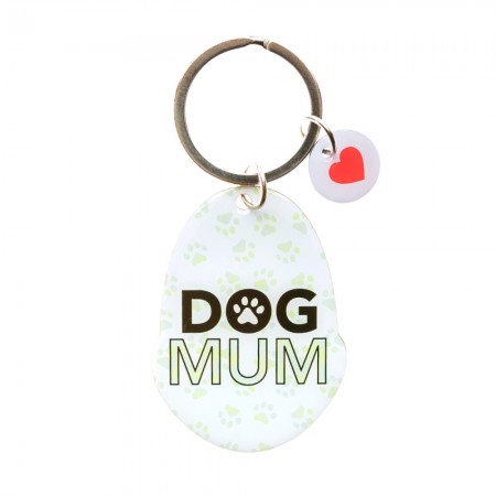 Pet Keyring with Charm | Dog Mum